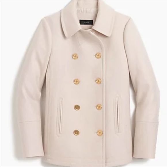 Jcrew Ivory 208 Andover Wool Peacoat